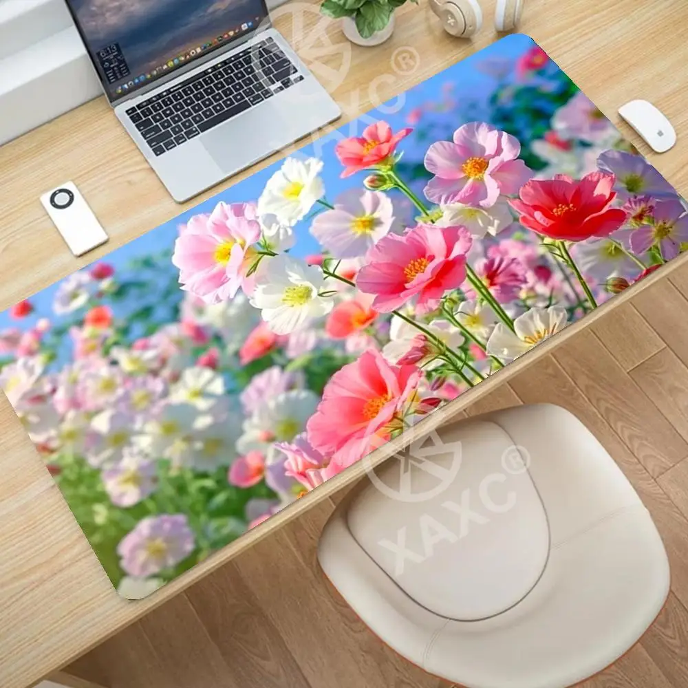 Vibrant pastel flower design, smooth surface & non-slip base. Brighten  with this dreamy, nature-inspired mouse pad! XAXC