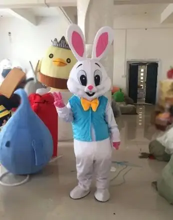 New Adult Easter Bunny Mascot Costume Cosplay Mascotte Fancy Dress Character Carnival Christmas Celebration Mascot Costume