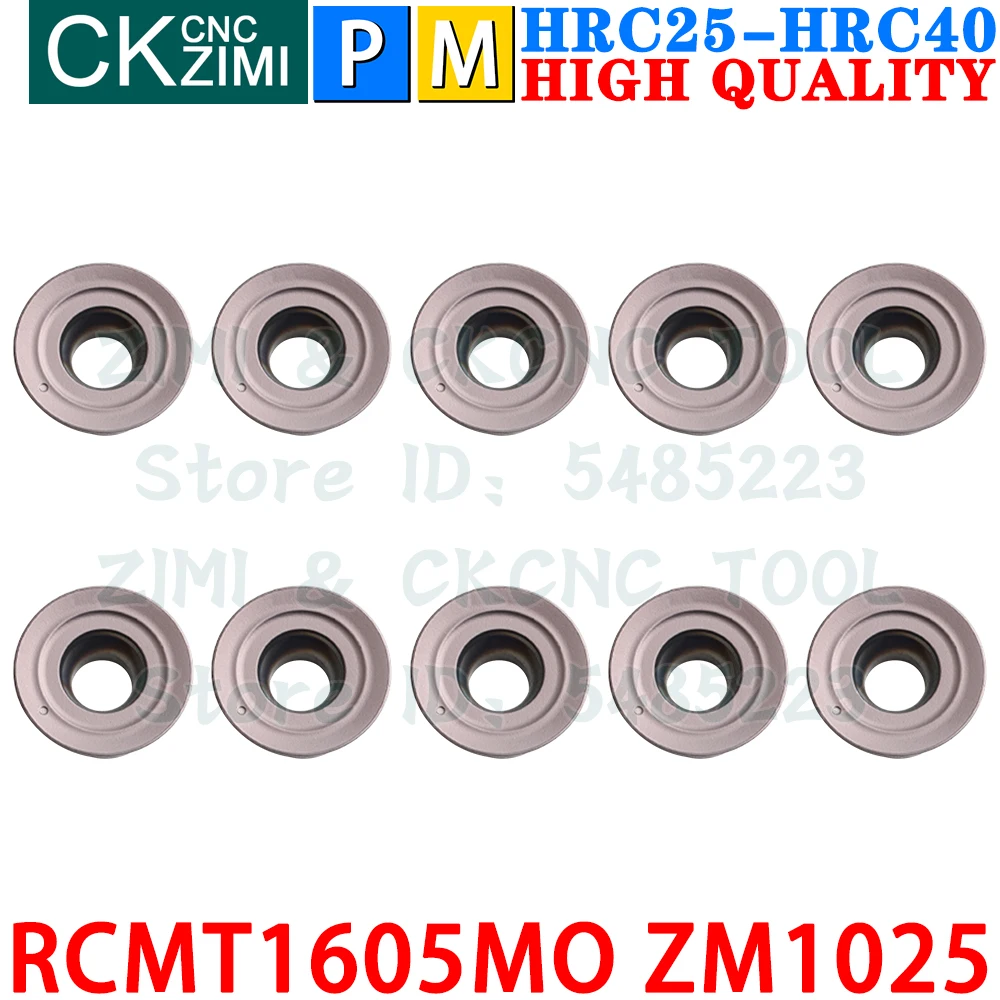 RCMT1605MO ZM1025 RCMT 1605 MO Carbide Inserts Round Milling Inserts Indexable Face Milling Tools CNC Metal lathe Cutting Tools