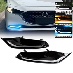 LED DRL for Mazda 3 Sedan 2019 2020 2021 2022 Front Driving Fog Lights Daytime Running Lights with Dynamic Turn Signal Lights