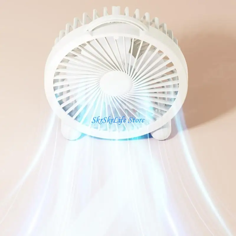 

E65E Mini USB Desktop Fan With Durability Plastic Body Ergonomic Handle Perfect For Home Travel Summer Use
