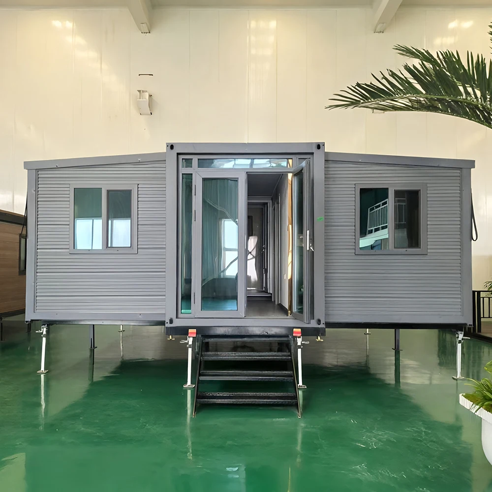 Quick Assembly Weather Resistant Modular Portable Movable 40 ft Double Wing Container House with Kitchen and Bathroom