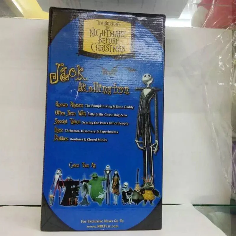 Der Albtraum vor Weihnachten Jack Skellington mit austauschbaren Köpfen Actionfigur PVC-Spielzeugmodell Puppensammlung Geschenk 35 cm – Detail 15