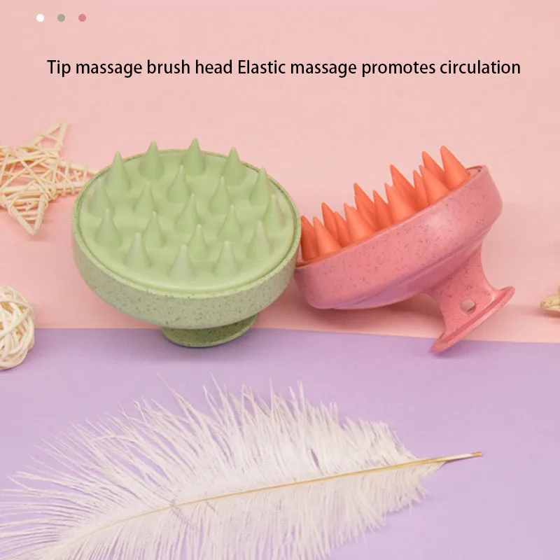 Silicone Shampoo Brush Head Scalp Massage Comb Hair Root Itching Clean The Scalp Thoroughly Body Massage Brush Bath Brush