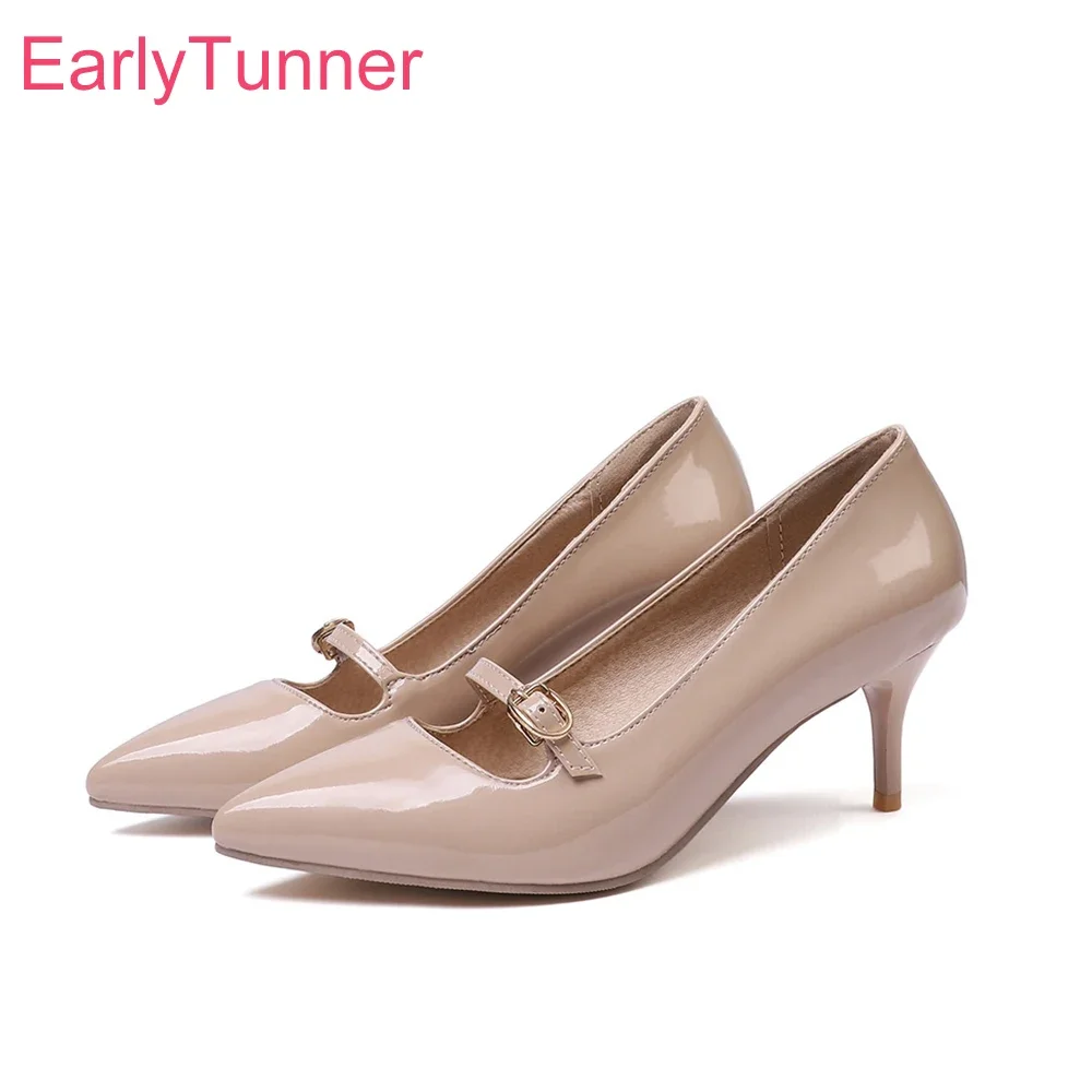 

Совершенно новые гламурные абрикосовые красные женские свадебные туфли-лодочки, сексуальные женские модельные туфли на высоком каблуке, большие маленькие размеры 30,3, 45, 48