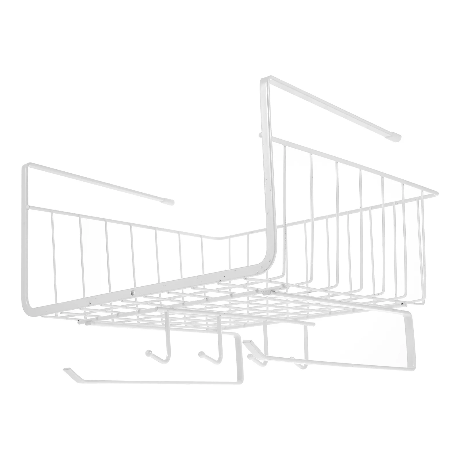 

Under Cabinet Basket Organizer Carbon Steel Hanging Basket For Kitchen Storage No Drill Installation Under Shelf Storage