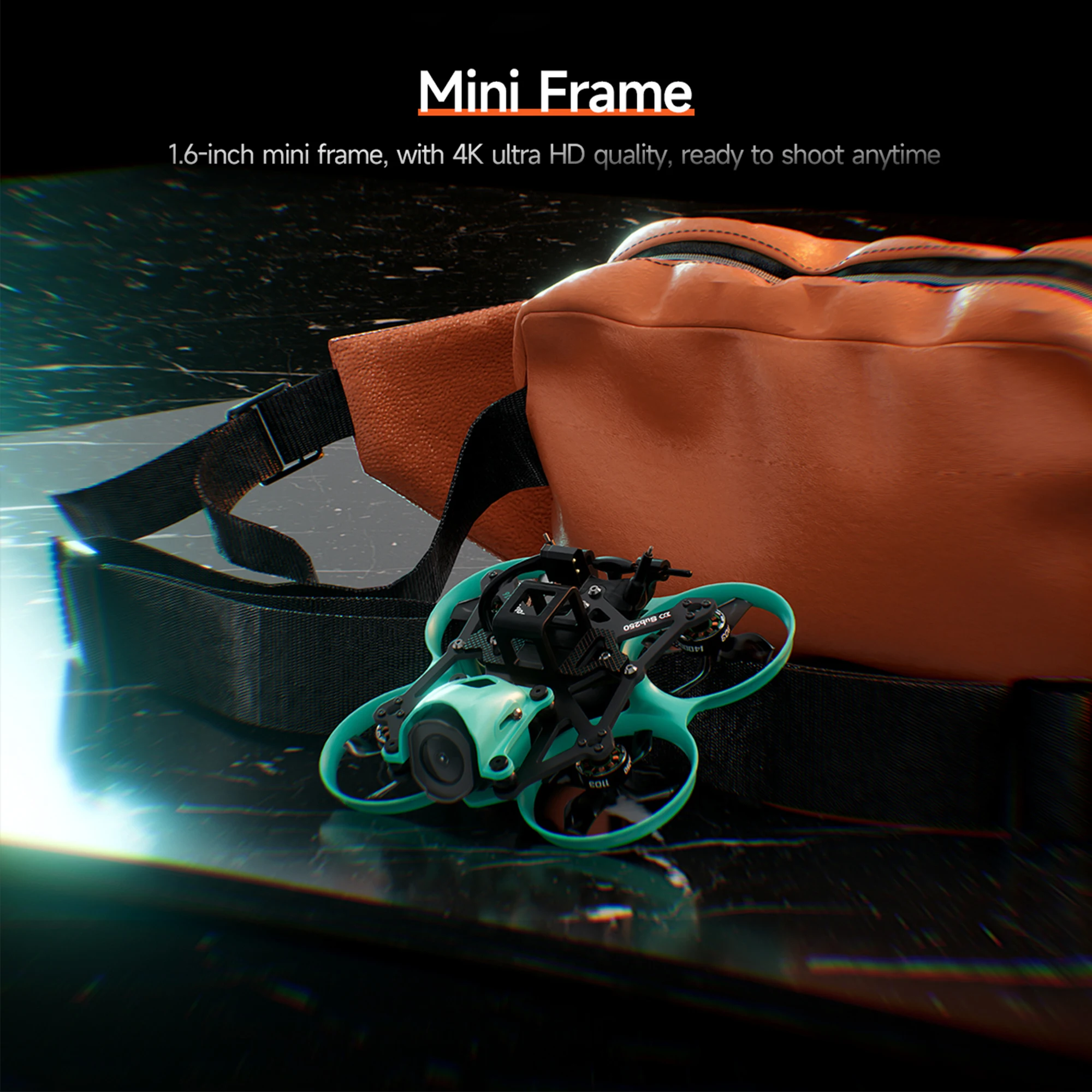 Sub250 DollyFly16 O4 에어 유닛 프로 /WTFPV 1.6인치 2S 시네후프 4K FPV 1103 14000KV 모터 쿼드콥터 프리스타일 드론