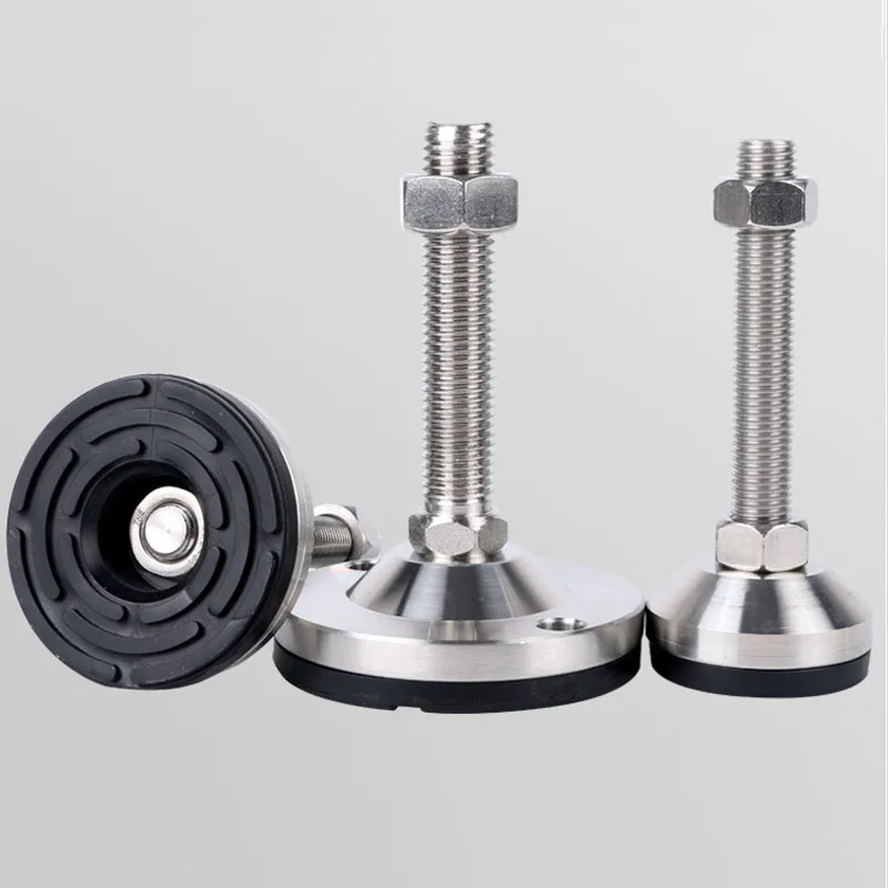 4Pcs Stainless Steel Non-Slip Balance Support Foot Cup Adjustable Heavy Duty Fixed Foot For Industry Machinery Furniture