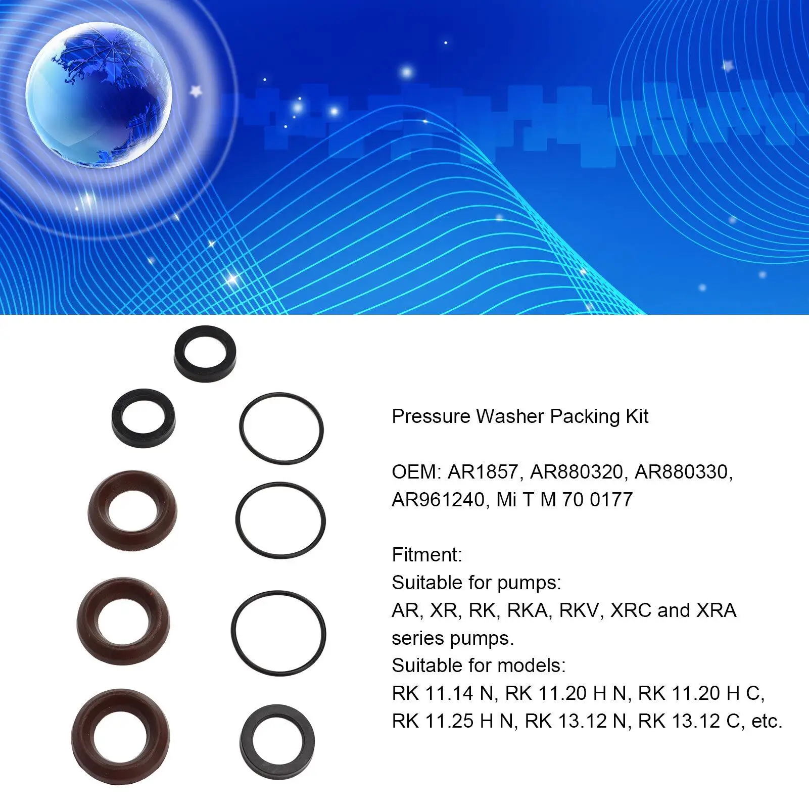 AR1857 Pressure Washer Packing High Strength Long Lasting for annovi Reverberi 18mm RKA XR RKV