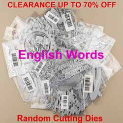 10-50Pcs English Words Clearance Random Cutting Dies for Diy Scrapbook Cards Lucky Bag Worth Twice or Triple What You Pay for