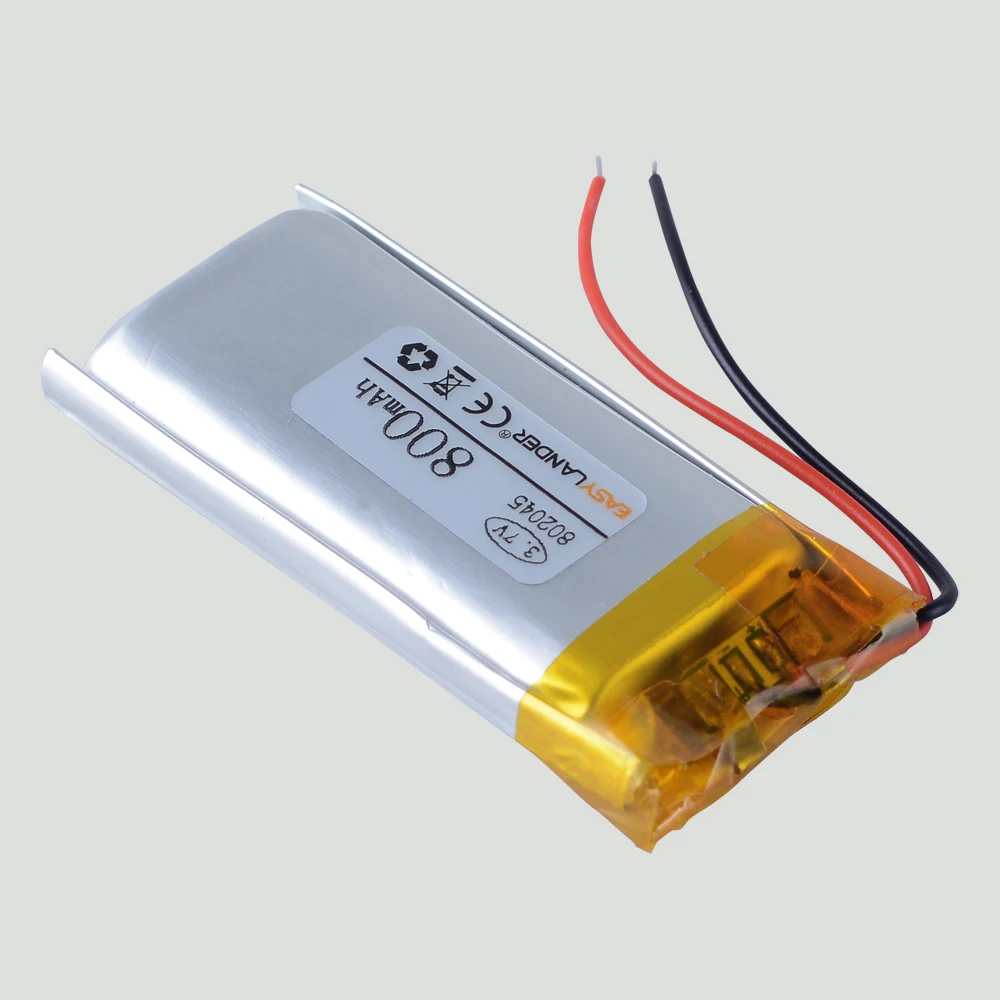 802045 3.7V 800mAh充電式リチウムイオンポリマーバッテリー 402045 602045 702045 102045