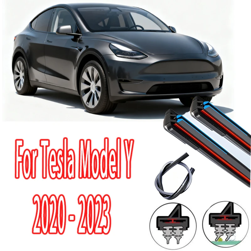 

Wiper LHD RHD Front Wiper Blades For Tesla Model Y 2020 - 2023 Windshield Windscreen Clean Window Car Rain Brushes 26"+19"