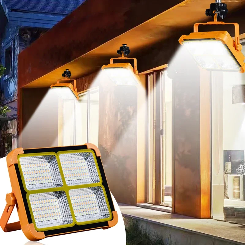 Imagem -06 - Recarregável Portátil Solar Led Flood Light Tent Light Lanterna Mercado Noturno de Emergência Lâmpada de Acampamento ao ar Livre Novo 5000w