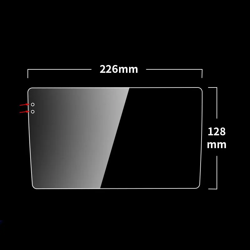 2pcs Universal Trapezoidal Tempered Glass Film Car screen tempered film modified 2K Android display 9 inch 10.1 10.2 Inch