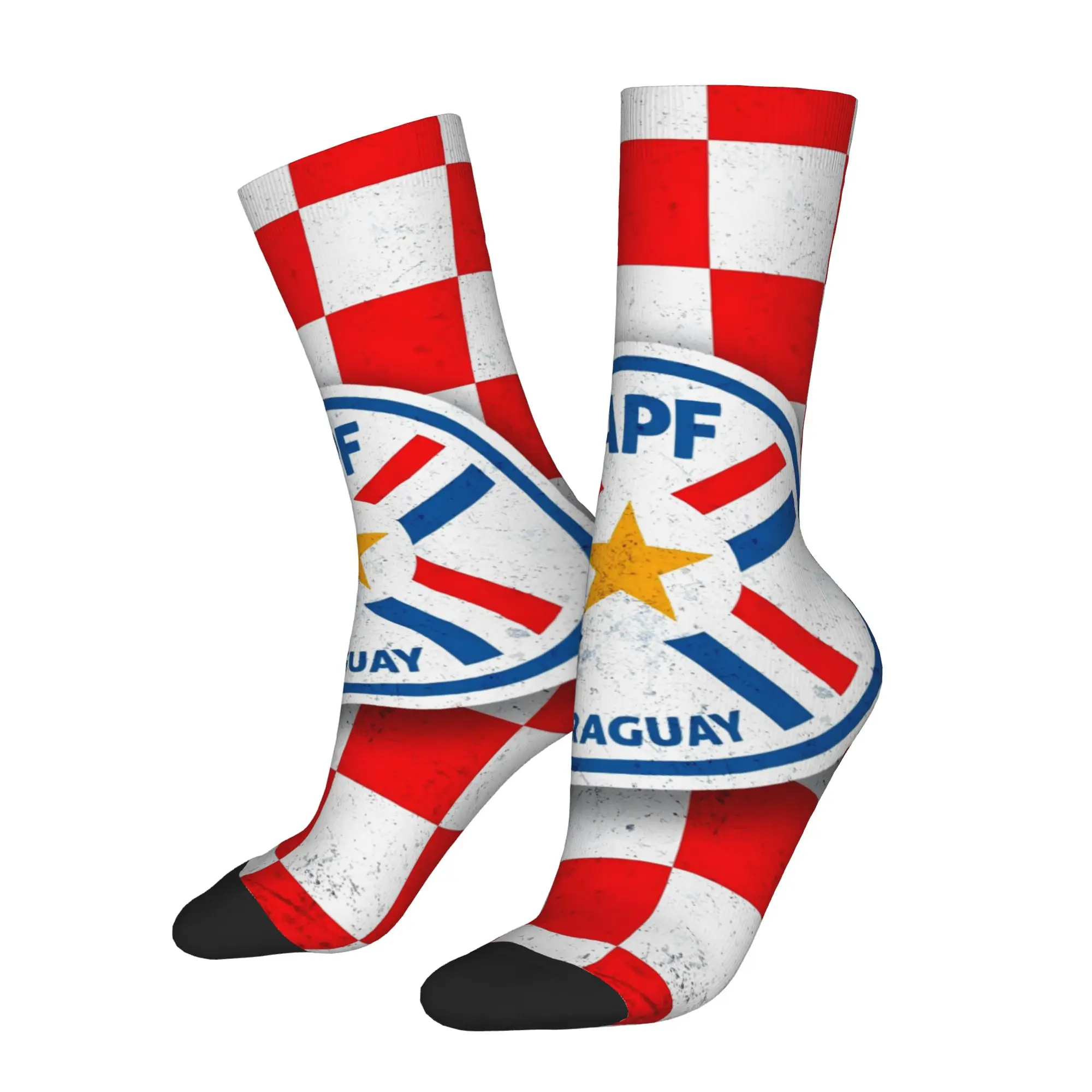Hip Hop Vintage Paraguay Crazy Men's compression Socks Unisex  Harajuku Pattern Printed Funny Sock Match Day Essentials