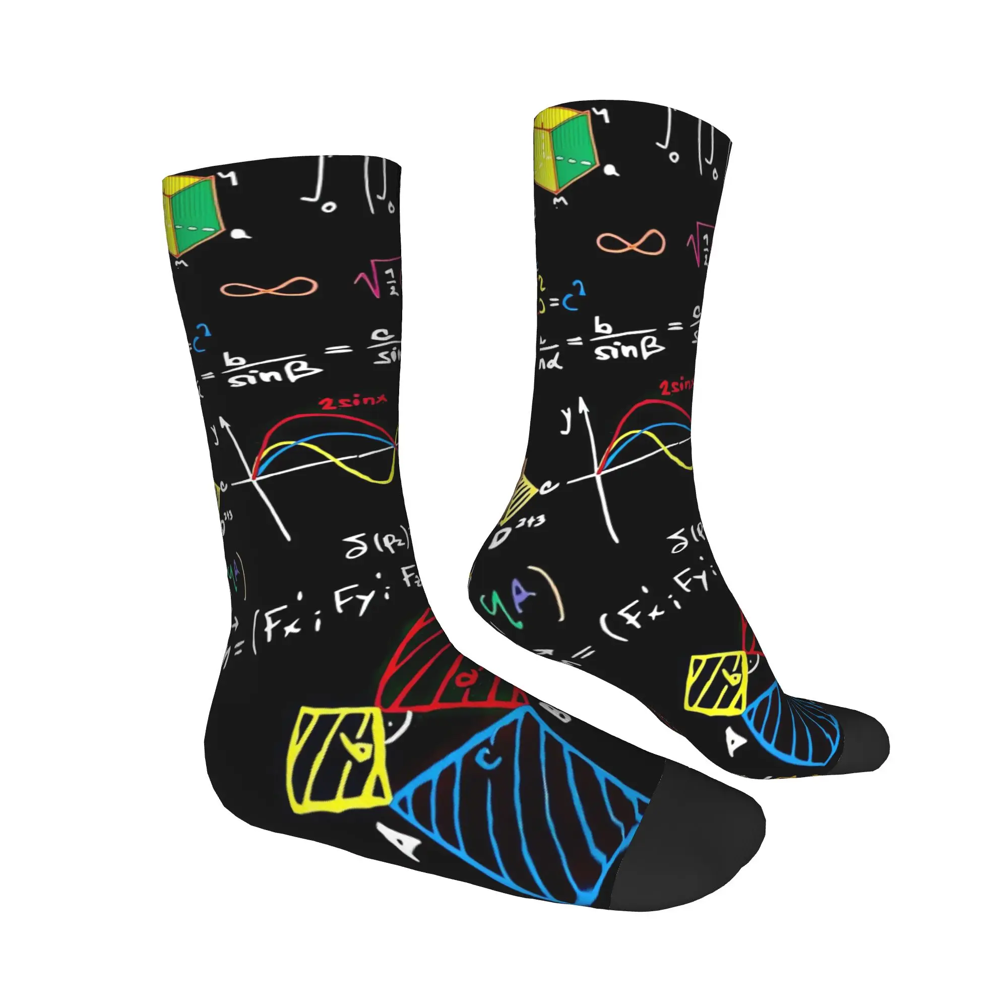 Chemical Molecular Formula Stockings  Design Gothic Socks Winter Anti Bacterial Socks Women Men Outdoor Sports Warm Soft Socks