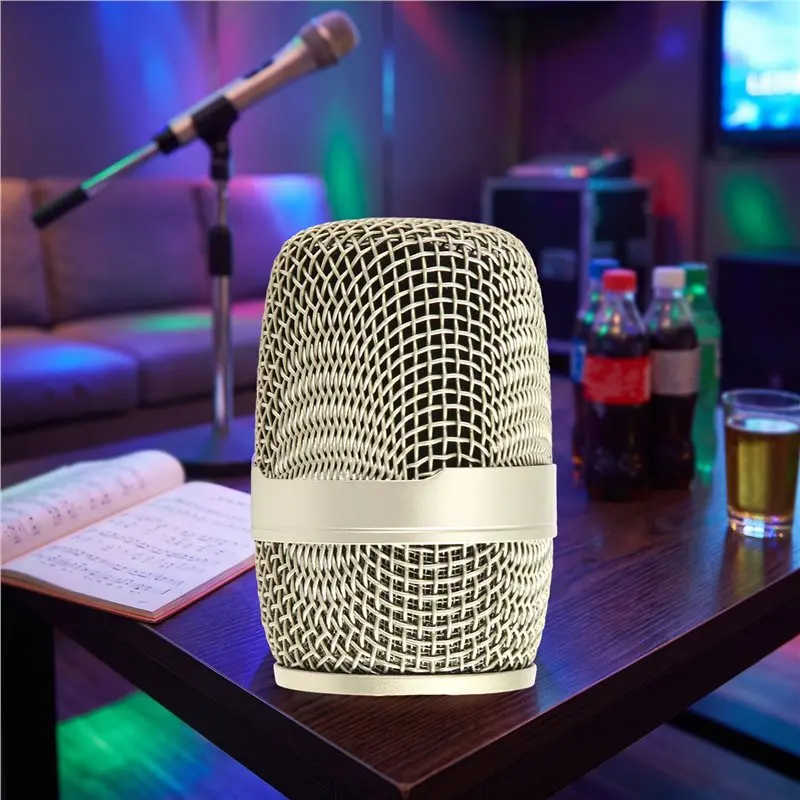 AA08-Handheld Microphone Grill Mesh Head For SKM9000 Microphone Ball Head Mesh Grille Microphone Head Mesh As Shown In Image