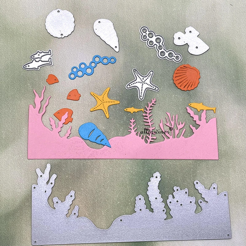 Underwater coral animals DIY Craft Metal Cutting Die Scrapbook Embossed Paper Card Album Craft Template Stencil Dies