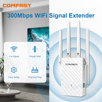COMFAST 300Mbps WiFi Repeater Wireless Signal Extender 2.4G WiFi Amplifier Router 4 antenna Long Range Signal Booster For Home
