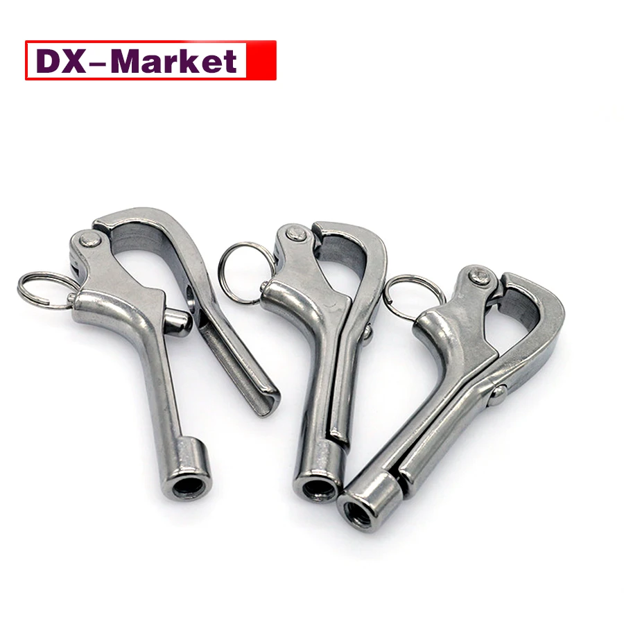 Imagem -02 - Terminais de Corda de Cabo Swageless Tensão m6 m8 M10 Quick Release Gancho Acessórios J053 Aço Inoxidável 316