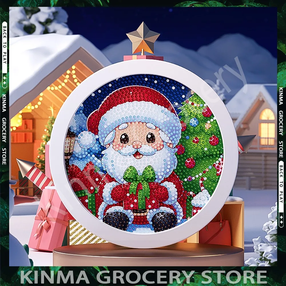 

Diamond Painting Christmas Handmade Decoration 4Pcs Art Set Kits Cartoon Puzzle Handmade DIY Surprise Gift Christmas Decorations