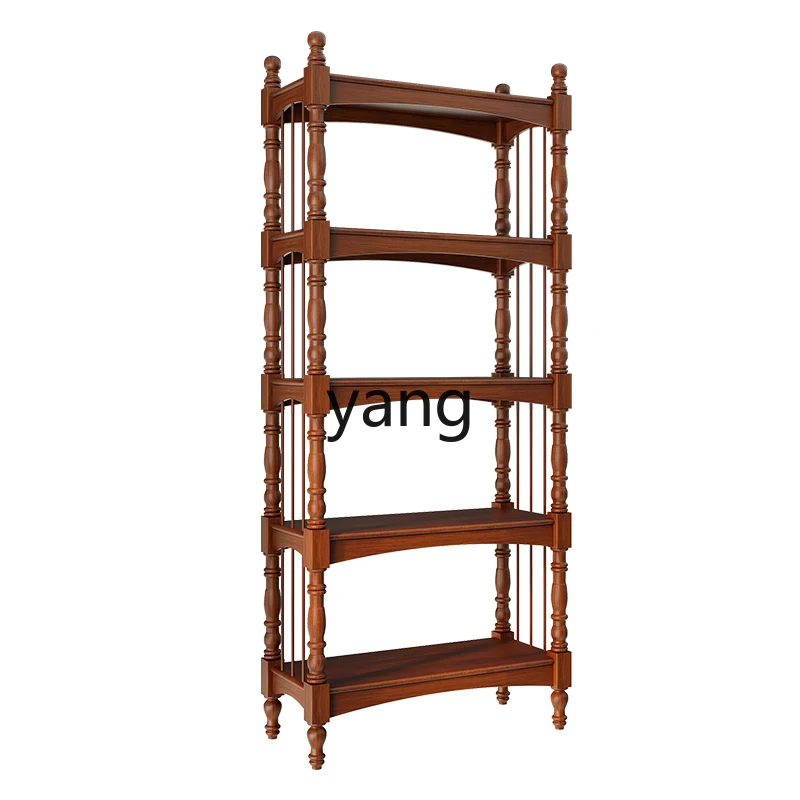 LTT  multi-layer storage rack European bookcase integrated against the wall Bogu shelf