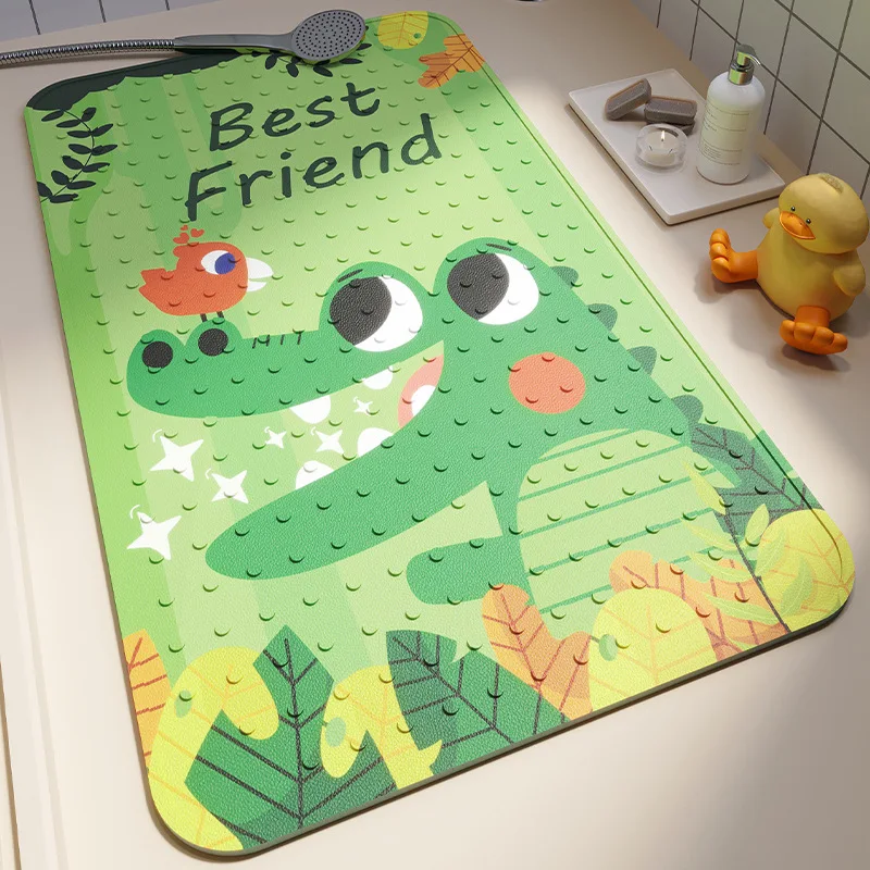 Rectangular Bathroom Non-slip Foot Pad Household Shower Room Anti-fall Suction Cup Mat Children Washroom Decorative Floor Mats