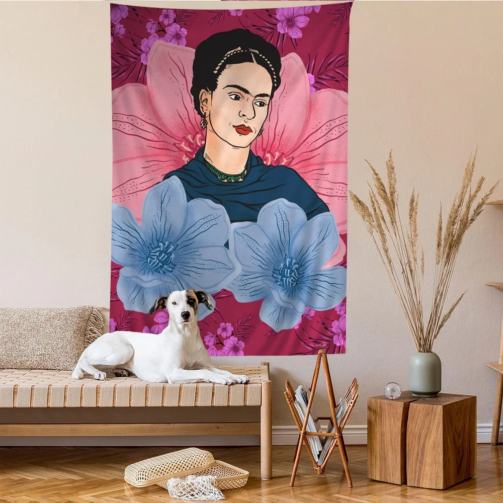 F-Frida K-Kahlo Printed Large Wall Tapestry Indian Buddha Wall Decoration Witchcraft Bohemian Hippie Wall Art Decor