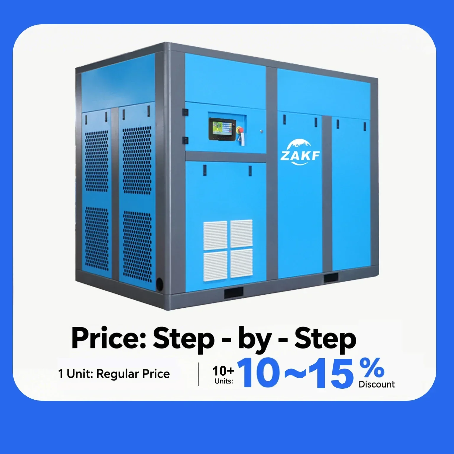 【HOT】75kw ZAKF ZAY-100 Variable Speed Permanent Magnet VSD Wifi Remote Control Screw Air Compressor
