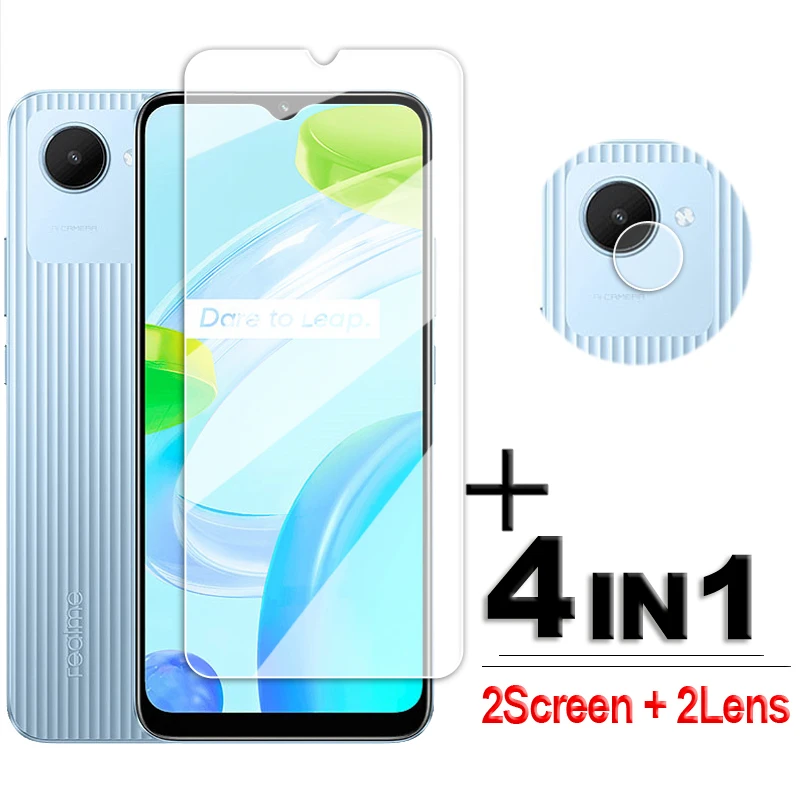 For Realme C30 Glass 6.5 inch Transparent Screen Protector Realme C30 Tempered Glass Realme C30 C30s C35 C25Y C25s C25 Lens Flim