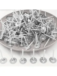 100/200/500 Piece Candle Wick, Tea Candle Wick, 1inch Low Smoke Pre-Wax Candle Wick with Metal Sheet, Slow Burning Core Suitable for Wedding Birthday Party Christmas Halloween Wax Tea Candle Making