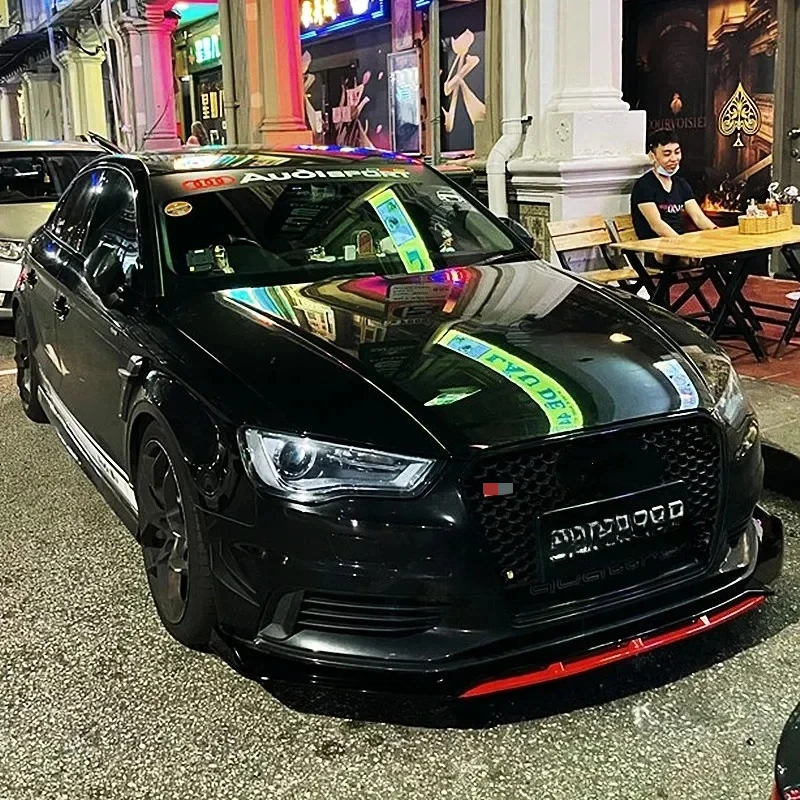Picture 4: Front Bumper Lip Chin Spoiler Splitter Diffuser Bodykit Universal For Audi A3 A4 Q3 S3 S4 S6 B6 B7 B8 B8.5 Accessories