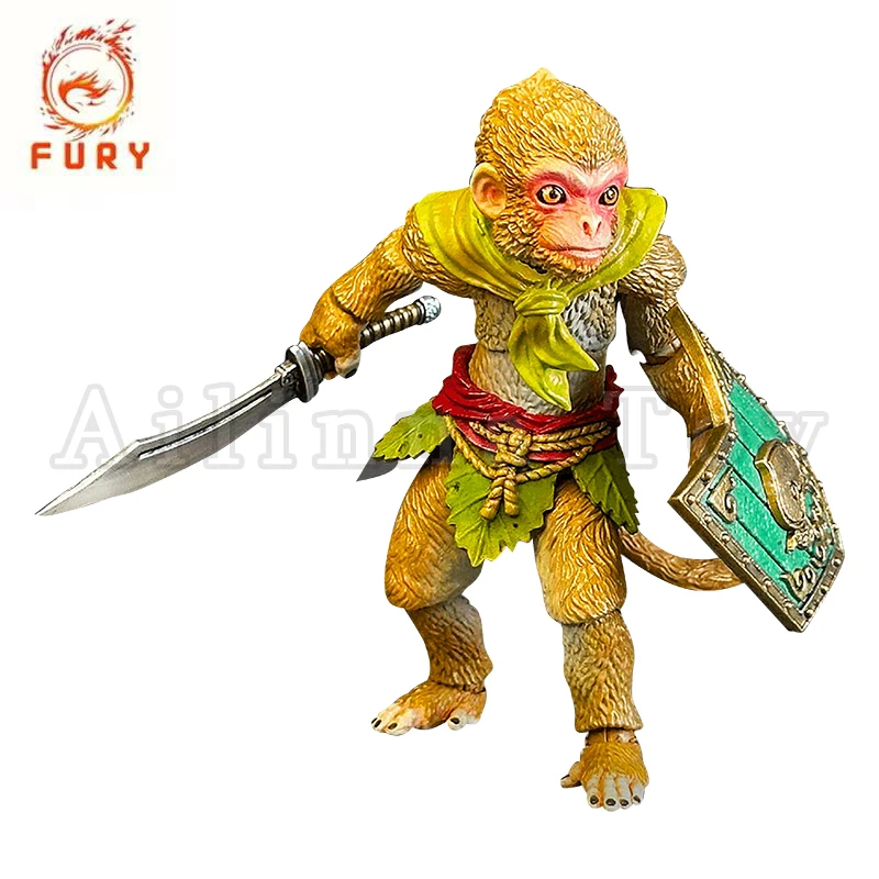 Fury Toys 1/18 Figura de Ação Macaco Dourado da Montanha das Flores e Frutas Edição Limitada Exposição WF