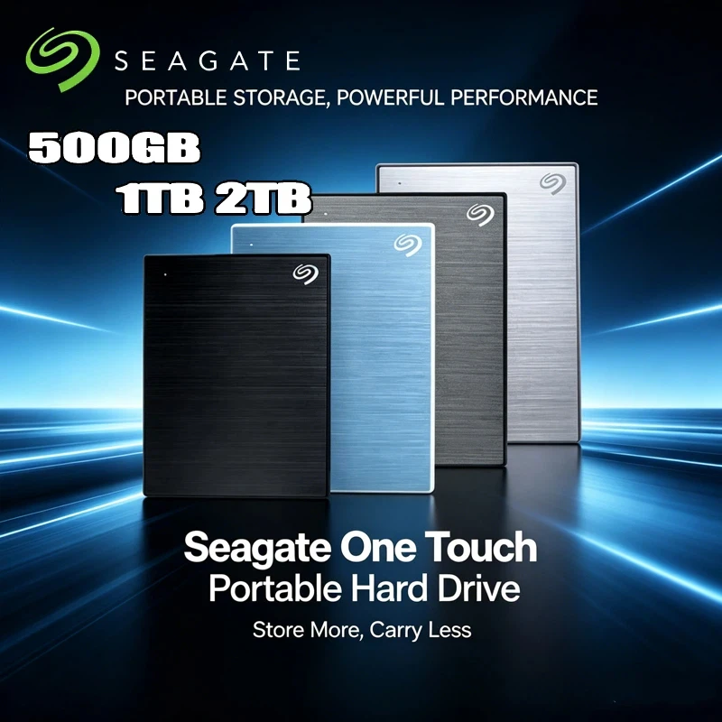 Disco Duro Externo Portátil Ultrafino Seagate de 2.5 Pulgadas, USB 3.0 de Alta Velocidad, 500 GB/1 TB/2 TB, para Almacenamiento y Copia de Seguridad en Computadoras Portátiles/PC