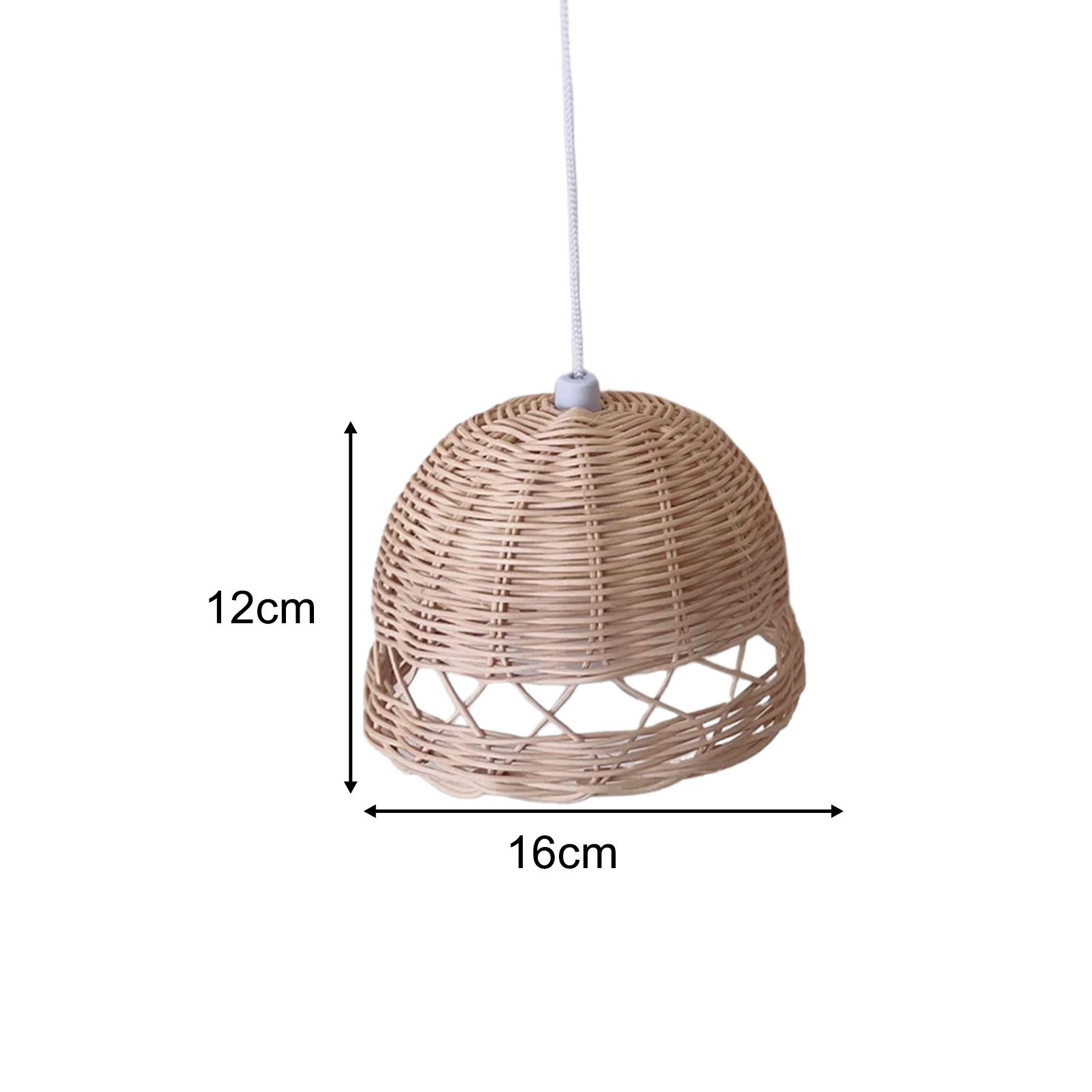 Rattan Lampshade Creative Hanging Lamp Lampshade Wicker Pendant Light Cover for Dining Room Home Restaurant Living Room Bedroom