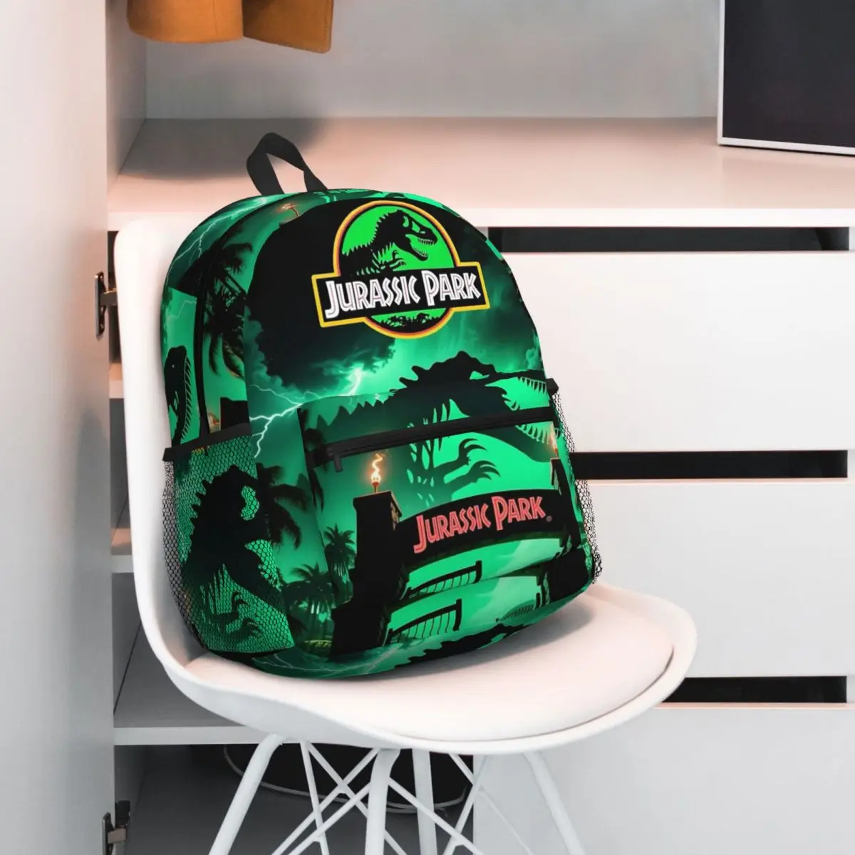 Mochila con logotipo de Jurassic Park, mochila para estudiantes, mochila escolar para niños, bolsos de hombro para ordenador portátil para niños y niñas