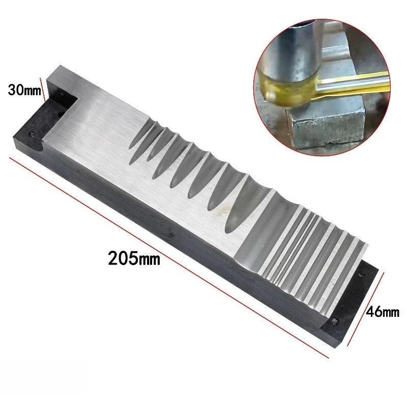 High Hardness Square Dapping Block Steel Groove Mold for Gold Silver Rings&Bangles Steel Dapping Groove for Jewelry Making Tools