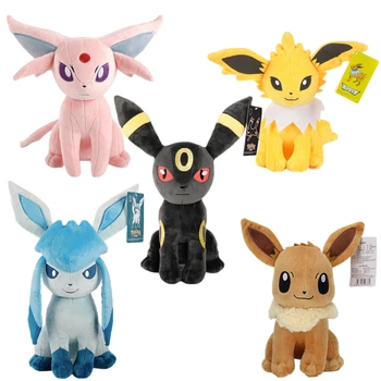 Nieuwe Pokémon Pluche Pop Ievee Familie Moon Ievee Sun Ievee Kawaii Gevuld Kussen Kinderen Verjaardagscadeau 24Cm