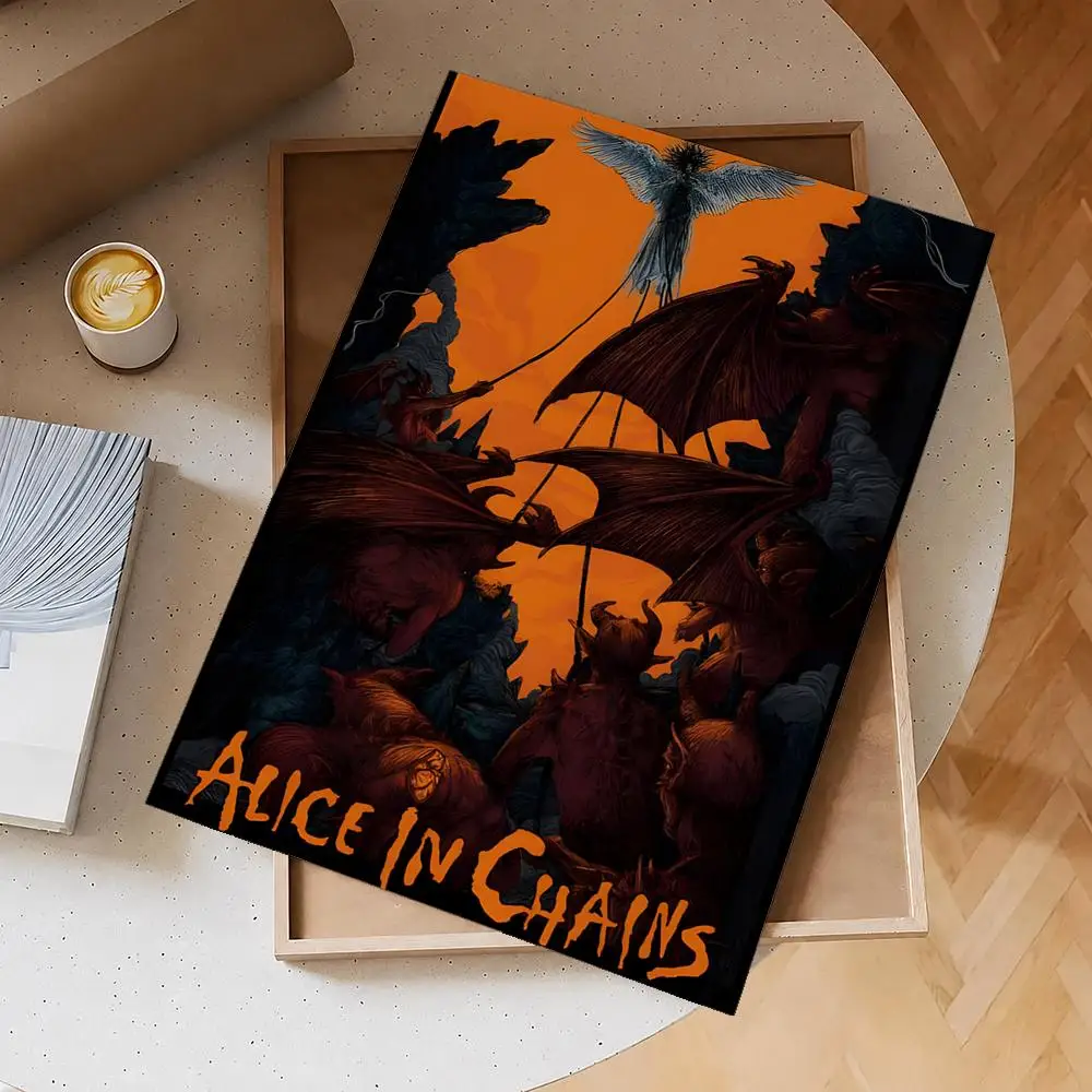 Band Alice In Chains Poster Selbstklebendes Wasserdichtes PP-Poster Kaffeehaus Bar Wandkunst Aufkleber Raumdekoration – Detail 8