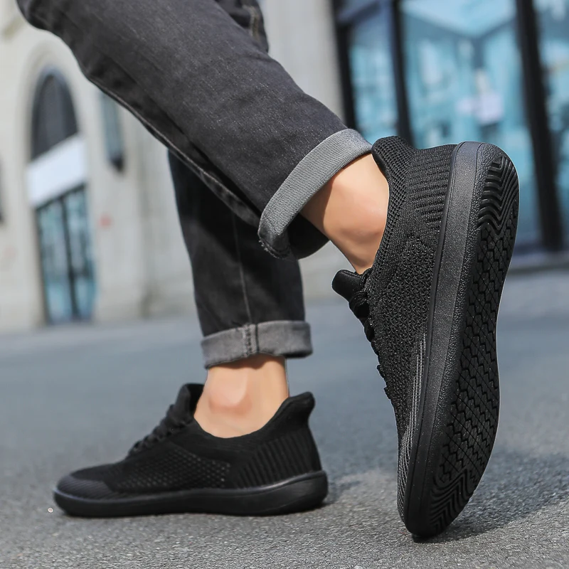 Summer Wide Shoes Men Barefoot Wide Toe Soft Soled Outdoor Jogging Lace Up Casual Sneaker Breathable Running Shoes Tenis Jeans view 5