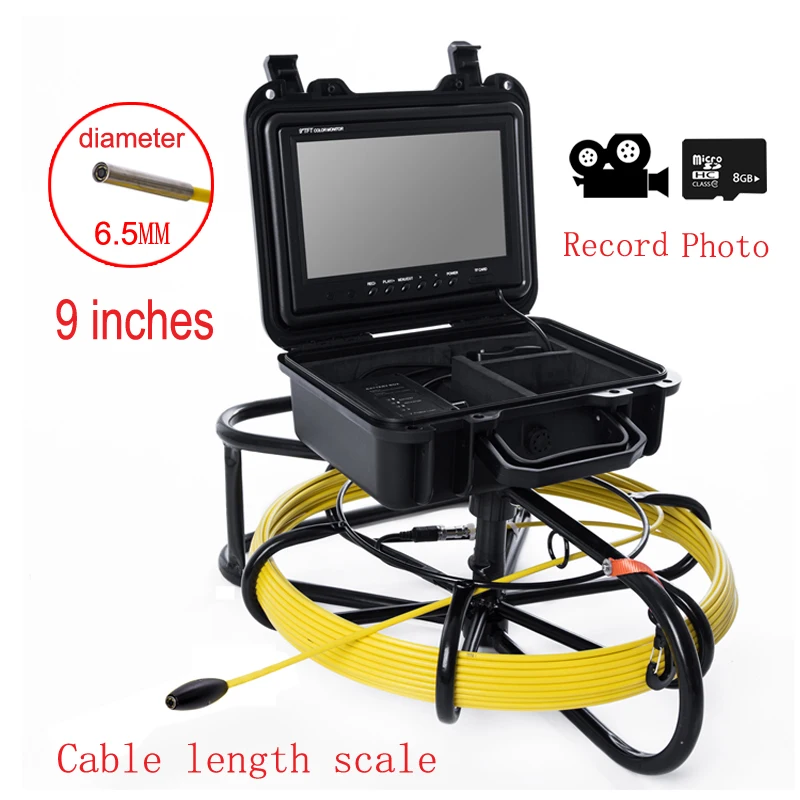 100M New Arriving Hd Screen Pipe Inspection Camera System Camera Sewer Pipe Endoscope Recording Inspection Camera For Pipes