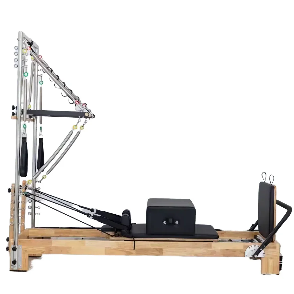 

Deren Pilates EquipmentOak Wood Pilates Bed Reformer Half Trapeze Pilates Reformer