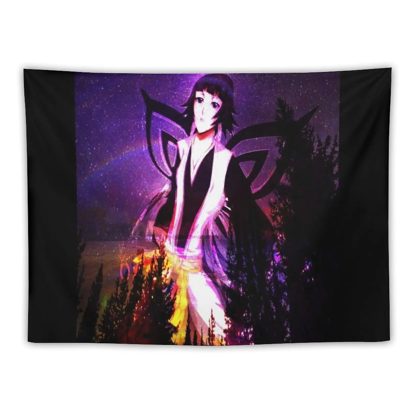 Soi Fon Butterfly Tapestry Anime Decor Decoration For Home Room Decore Aesthetic Room Decor Tapestry