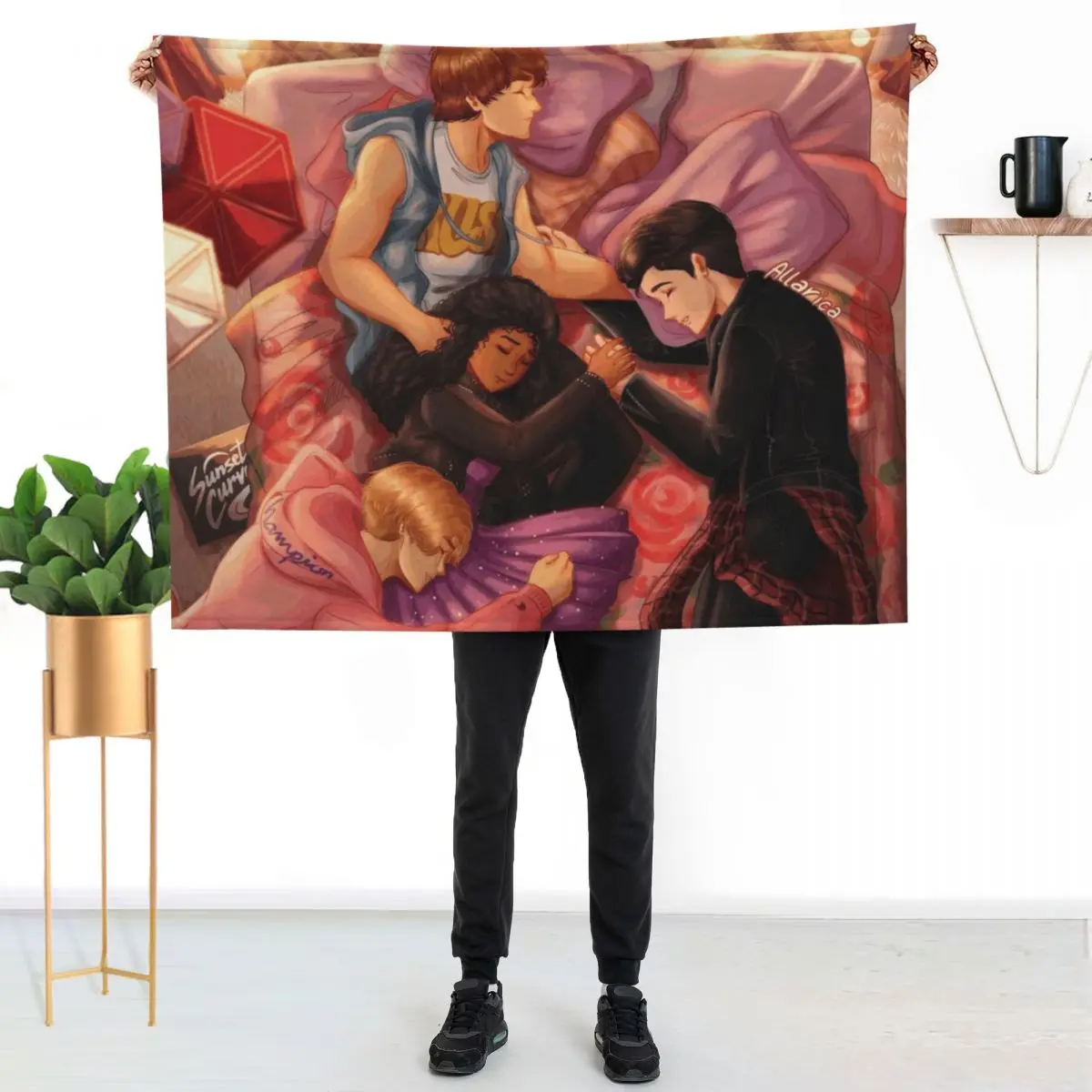 

Julie and her Angels Throw Blanket Thin Soft Blanket for Summer Night Sleeping