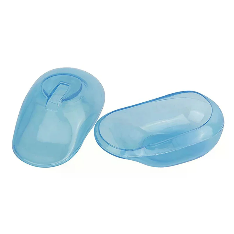 2Pcs Reusable Hairdressing Ear Cover Waterproof Ear Protector Hair Dyeing Earmuffs Silicone Bath Barber Coloring Ear Protect Cap