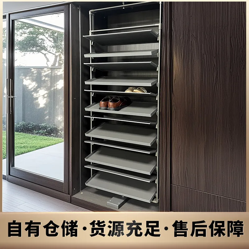 Pull out rotating shoe rack Closed hardware storage rotating shoe rack
