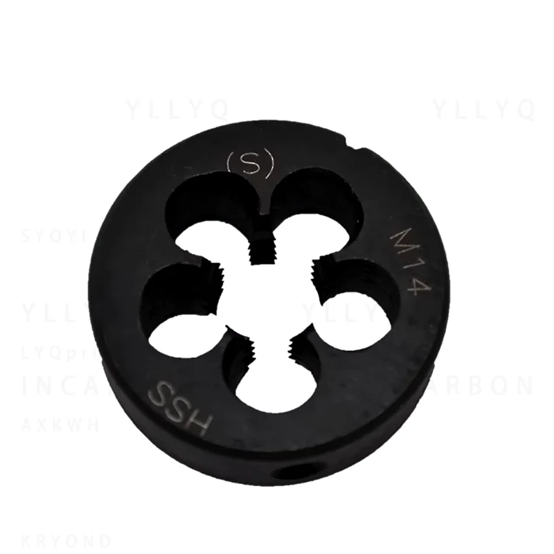 1PCS HSS OX Coated Round Die M2 M3 M4 M5 M6 M8 M10 M12 M14 M16 M18 Machine Screw Fine Threading Die for Metal Cutting CNC Tool