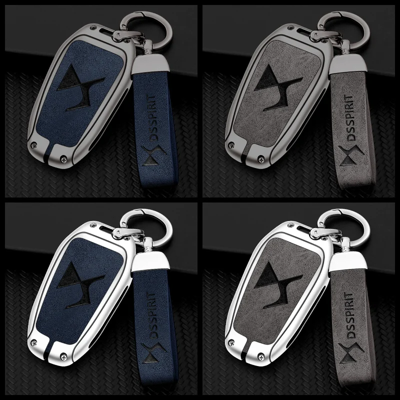 Zinc Alloy Car Key Case Capa, Key Chain Bag, Keyless Auto Acessórios, Shell para DS DS7 DS5 DS6 DS9 New Energy DS4 Dias, Proteção