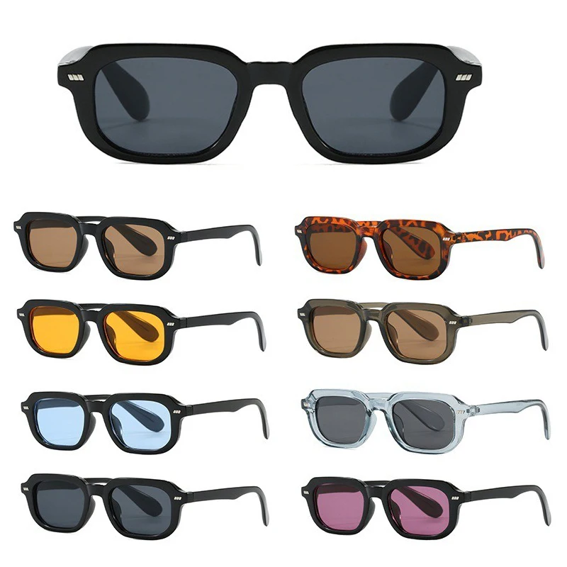 New Vintage Square Sunglasses Classic Shades Women Men Designer Multi Color Eyeglass Casual Decorative Style Sun Glasses