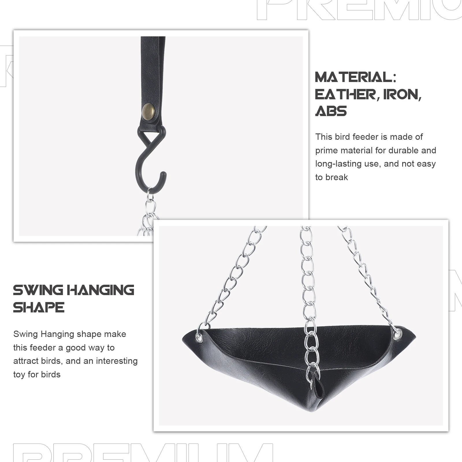 

ABS Feeder Durable Hanging Tray Easy Clean Outdoor Garden Decor Pet Supplies Feeding Device Balcony Bird Food